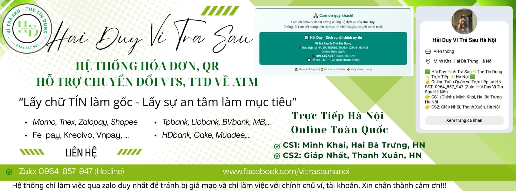 Ảnh bìa Hệ Thống Hải Duy Ví Trả Sau Hà Nội